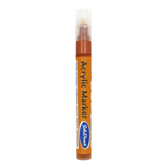 Acrylic Paint Marker Pen Permanent for Stone Leather Fabric Plastic (Metallic Orange)