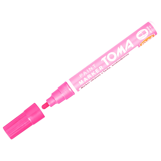 Pink Oil-Based Paint Marker Pen Permanent - 2.5mm Round Tip, Fast-Drying Waterproof Ink - Universal for All Surfaces