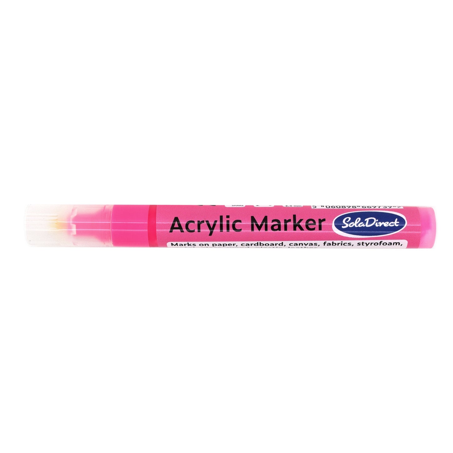 Acrylic Paint Marker Pen Permanent for Stone Leather Fabric Plastic (Pink)