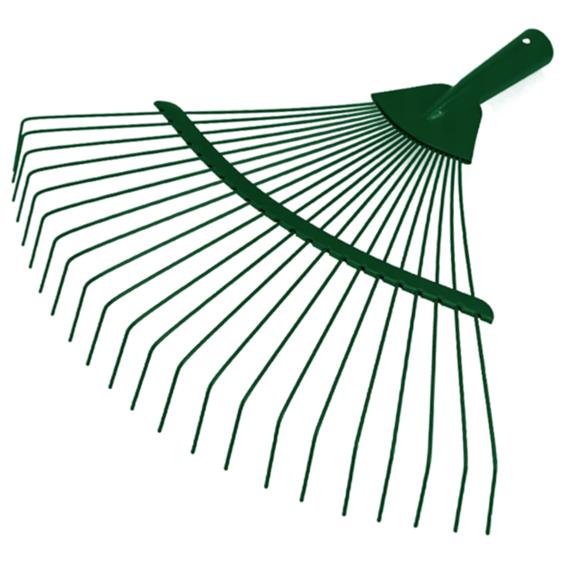 Garden Rake - 42 cm / 18 Tine Wide Rake Head - Lightweight & Durable Leaf & Grass Rake for Quick Lawn Cleaning, Ideal for Garden
