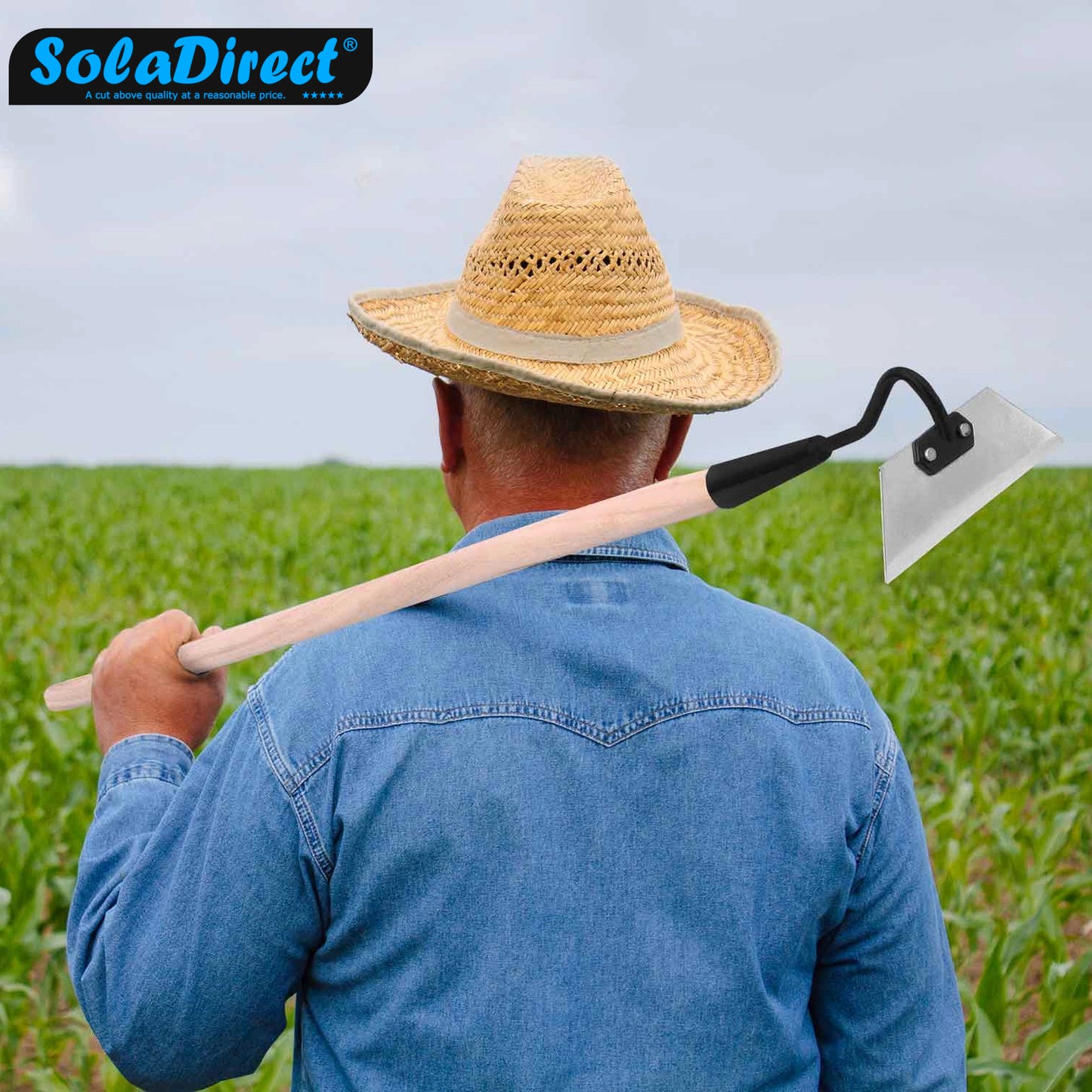 16 cm Solid Steel Swan Neck Hoe Head Garden Tool