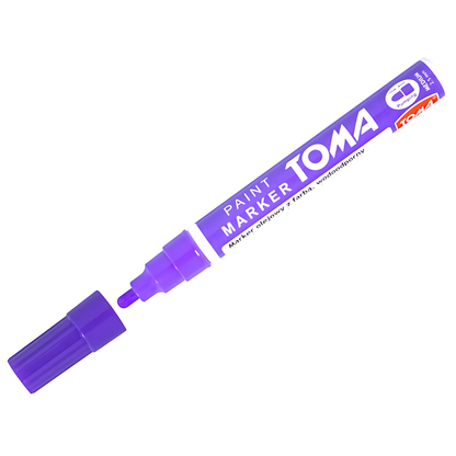 Purple Oil-Based Paint Marker Pen Permanent - 2.5mm Round Tip, Fast-Drying Waterproof Ink - Universal for All Surfaces