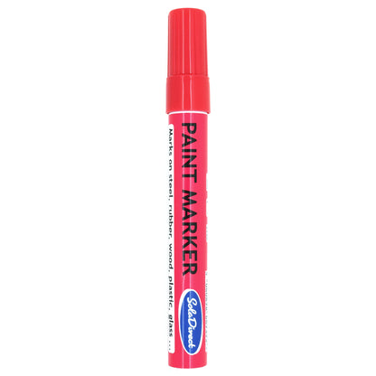 Oil-based Paint Marker Pen Permanent for Tyres Rubber Stone Leather Fabric Plastic Glass (Red)