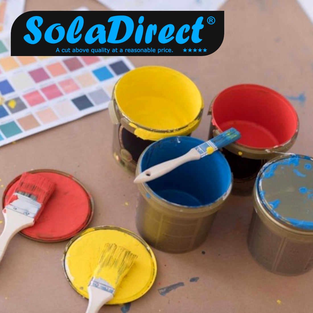 Set of 3 x Paint Brushes (25, 36, 63 mm) Smooth Finish Painting with Emulsion, Gloss, Satin Paints, Walls, Ceilings, Wood, Metal