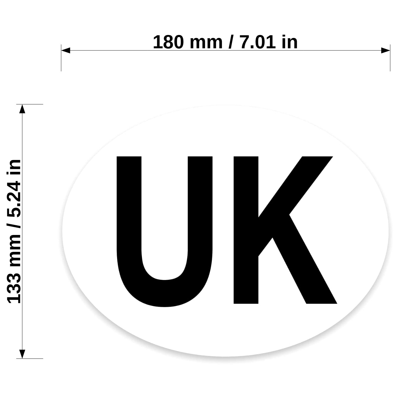 1 x UK Badge for Cars - New 2021 Road Legal Regulation for Driving in France, Europe and EU Countries - Self-Adhesive