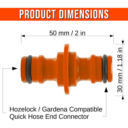Double Male Hose Connector Coupler Extender for Join Garden Hose Pipe Tube (Pack of 1)