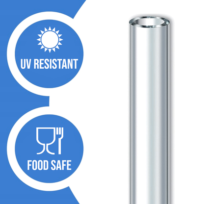 2 m / 6.5 ft of 10 mm Clear PVC Food Grade Hose - Flexible Non-Toxic Hose Pipe for Drinking Water, Aquarium Air Line, Fish Tank