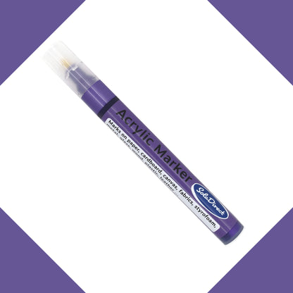 Acrylic Paint Marker Pen Permanent for Stone Leather Fabric Plastic (Violet)