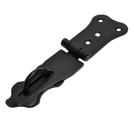 Door Latch Hasp and Staple - Heavy Duty Garage/Gate/Garden Clasp Padlock - Metal Powder Coated Security Locks - 100 mm (4 inch)