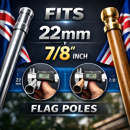 Single Flag Pole Holder - Wall Mounted Flag Pole Bracket, Powder Coated (Black), Rust and Weather Resistant, Heavy Duty