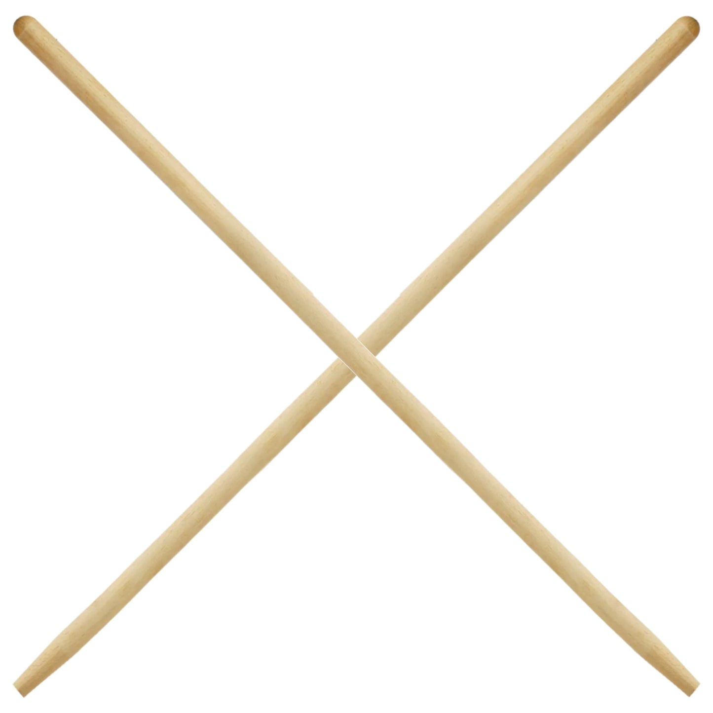 2 x Hardwood Rake Handle Replacement 120 cm / 47" Long Wooden Shaft for Hoe, Broom, Spade, Shovel, Fork - Durable Garden Pole