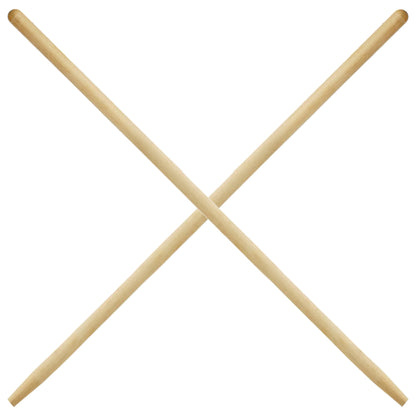 2 x Hardwood Rake Handle Replacement 120 cm / 47" Long Wooden Shaft for Hoe, Broom, Spade, Shovel, Fork - Durable Garden Pole
