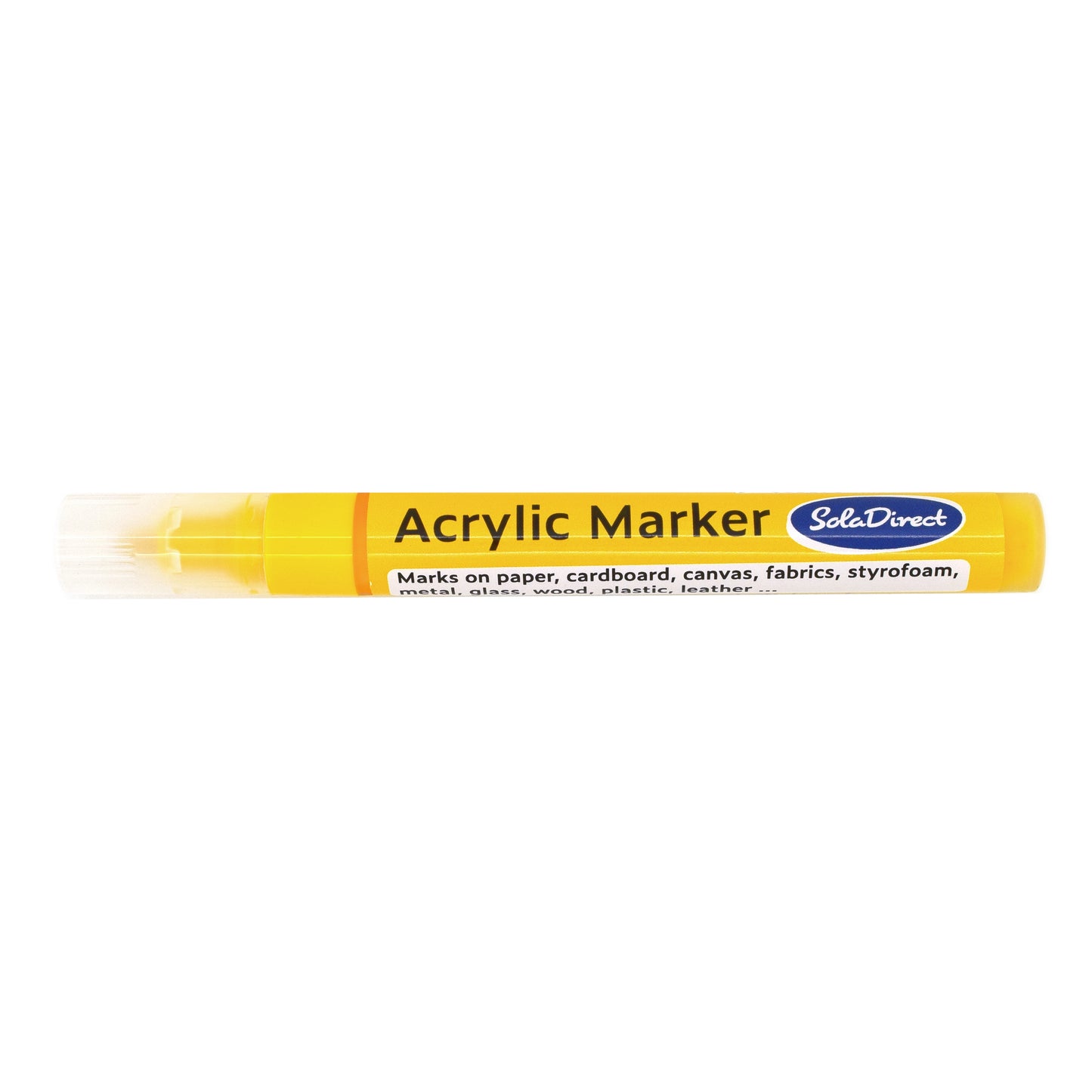 Acrylic Paint Marker Pen Permanent for Stone Leather Fabric Plastic (Yellow)