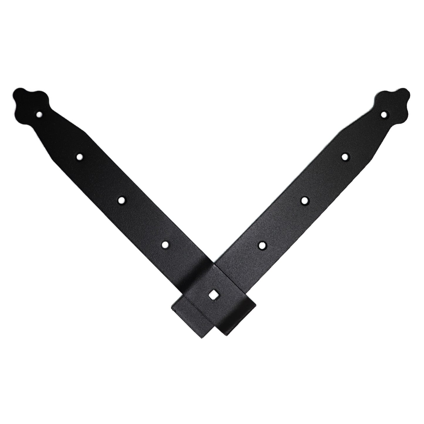 Pack of 2 x Flat Corner L Shape Plate, 250 x 250 mm Black Flat Right Angle Bracket, Decorative, Powder Coated Steel Repair Brace