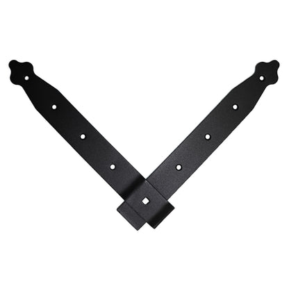 Pack of 2 x Flat Corner L Shape Plate, 250 x 250 mm Black Flat Right Angle Bracket, Decorative, Powder Coated Steel Repair Brace