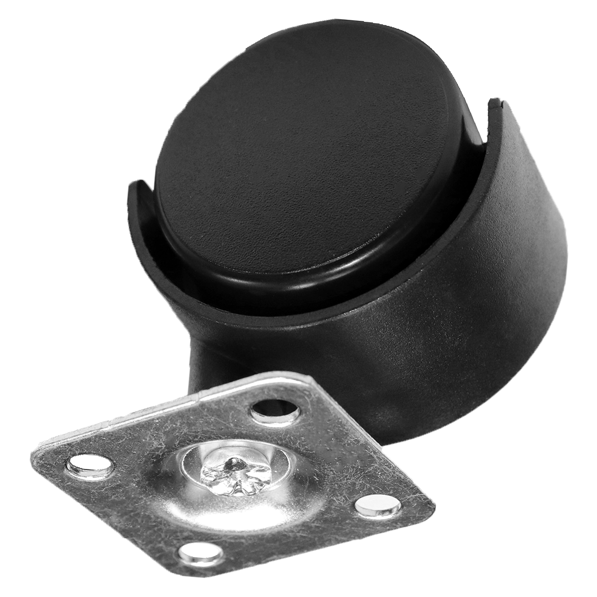Pack of 4 x PVC Swivel Furniture Castors Wheels - 40 mm Universal Casters Wheels - Non-Marking, Silent
