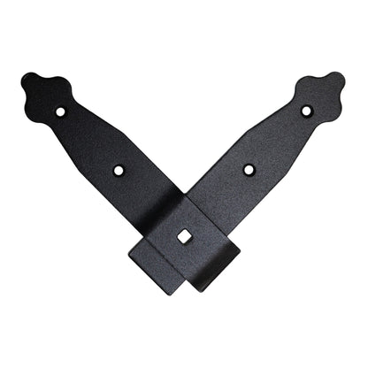 Pack of 2 x Flat Corner L Shape Plate, 150 x 150 mm Black Flat Right Angle Bracket, Decorative, Powder Coated Steel Repair Brace