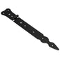 Pack of 1 x 250 mm Narrow T-Hinge Black, Retro Steel Tee Hinges, Weather Resistant, Rust Proof Powder Coating, T Strap Hinges