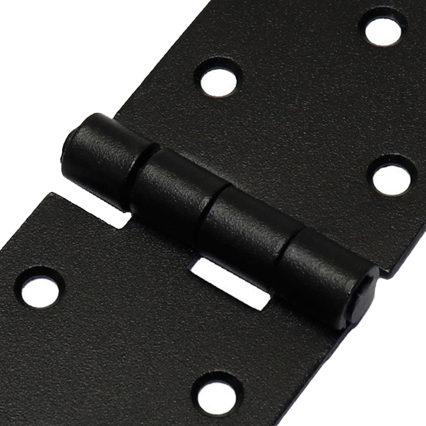 Pack of 2 x 150 Backflap Hinge Black, Steel Back Flap Hinges, Weather Resistant, Rust Proof Powder Coating, Strap Hinges